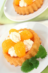 Image showing Mandarins pie