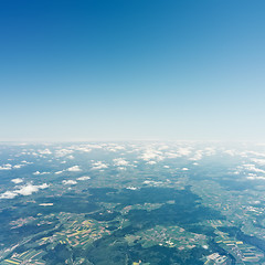 Image showing flight over clouds
