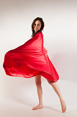 Image showing Red drape