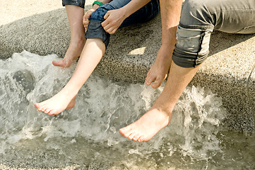 Image showing Washing of feet