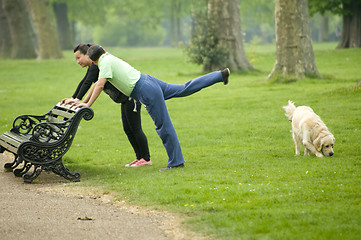 Image showing Morning exercices nature