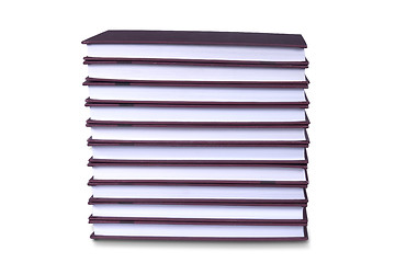 Image showing A large stack of books