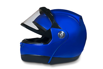 Image showing Motorcycle helmet with a raised glass