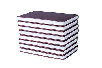 Image showing The books are neatly stacked 