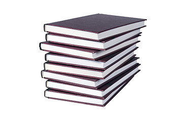 Image showing A large stack of books