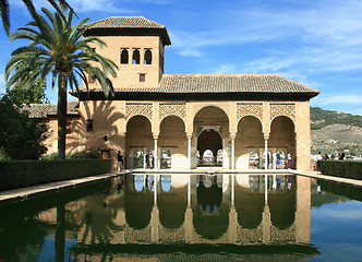 Image showing Torre de las Damas, Alhambra, Granada, Spain