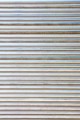 Image showing worn metal garage door gate store roller shutter 