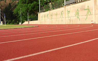 Image showing Raceway viewed from the track start line 