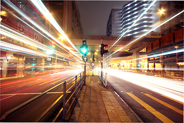 Image showing Modern urban landscape at night 