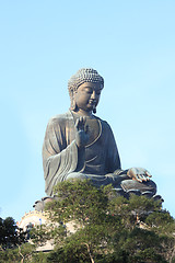 Image showing Giant Buddha Statue in Tian Tan. Hong Kong, China 