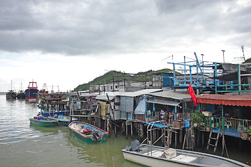 Image showing Tai O fishing village with stilt house in Hong Kong 