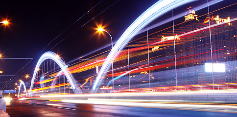 Image showing Modern urban landscape at night 