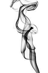 Image showing Abstract black fume shape on white