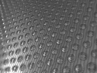 Image showing Carbon fibre surface with round shapes pattern