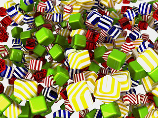 Image showing Colorful cubes or candies isolated