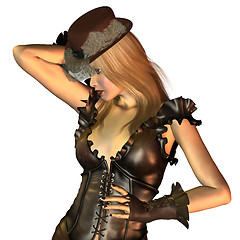 Image showing Blonde Steampunk Model