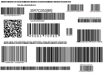 Image showing standard barcodes and shipping barcode 
