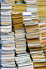 Image showing Books pileup