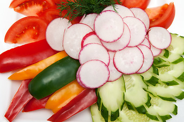 Image showing vegetables sliced 