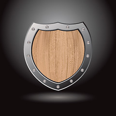 Image showing Wood shield blank light