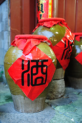 Image showing China wine jars