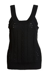 Image showing black knitted vest