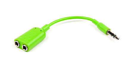 Image showing green audio splitter