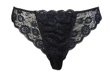 Image showing black lace panties