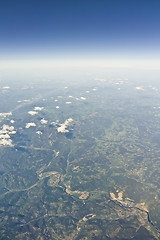 Image showing flight over clouds