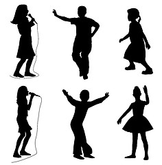 Image showing Kids singing dancing