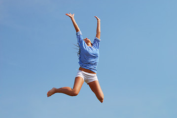 Image showing jumping woman