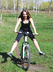 Image showing biking woman