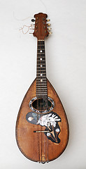 Image showing old mandolin with pearl incrustation