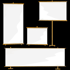 Image showing Blank roll up banners 