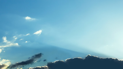 Image showing Cloudscape with sun rays