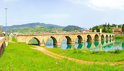 Image showing Visegrad bridge panorama