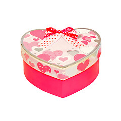 Image showing Pink heart box