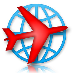 Image showing Airplane travel