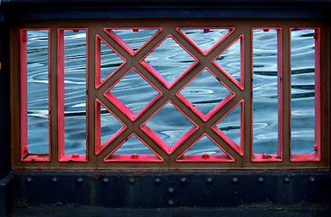 Image showing Water behind the fence