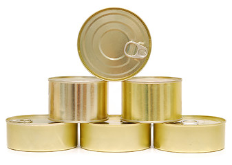 Image showing cans on white