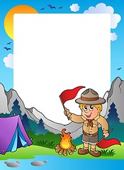 Image showing Summer frame with scout theme 5