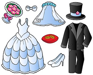 Image showing Wedding clothes collection