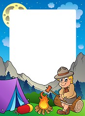 Image showing Summer frame with scout theme 3