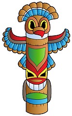 Image showing Tall Indian totem