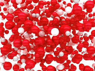 Image showing Abstract red and white balls