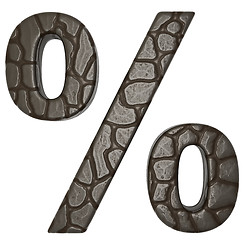 Image showing Alligator skin font percent symbol