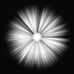 Image showing Light Beams on black: shining star 