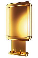 Image showing Golden Billboard or lightbox isolated 