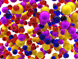 Image showing Abstract colorful balls isolated on white 
