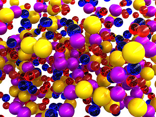 Image showing Abstract colorful spheres isolated 